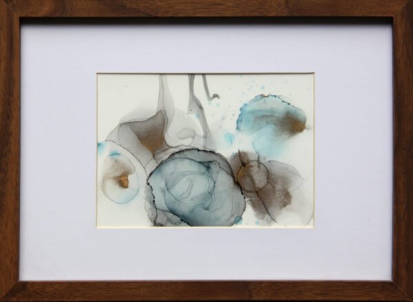 abstraccion en gris y azul