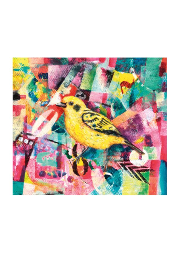 print pajaro amarillo